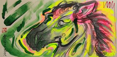 Print of Expressionism Horse Paintings by Poon KanChi