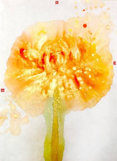 Print of Fine Art Floral Paintings by Poon KanChi