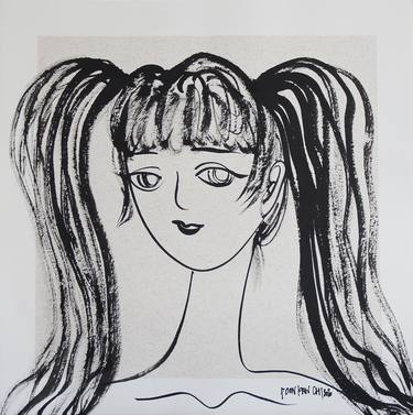 Print of Expressionism Portrait Drawings by Poon KanChi