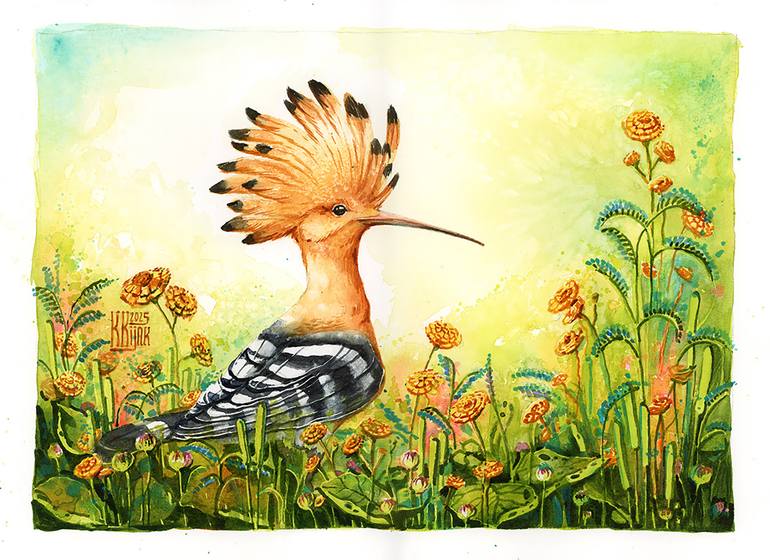 Magpie, birds, animals and wildlife watercolour Painting by