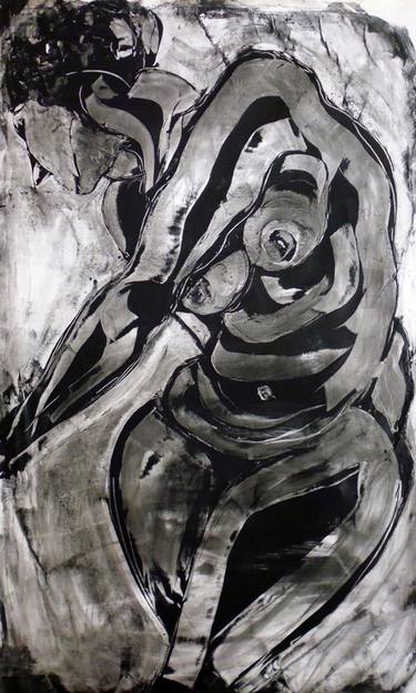 Print of Abstract Expressionism Nude Paintings by Rita Sennik