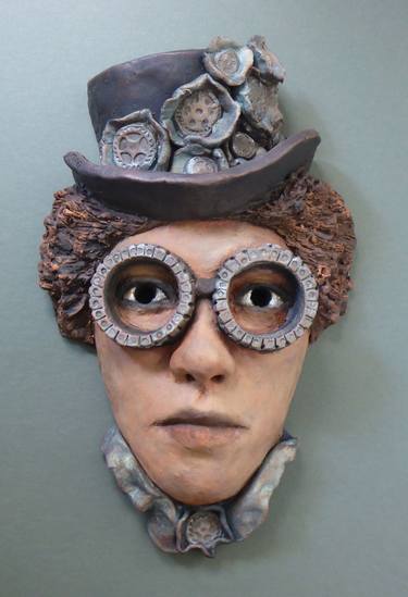 Original Figurative Portrait Sculpture by Anita Dewitt
