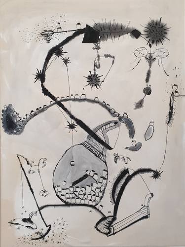 Original Abstract Drawing by Sylvia Von Bernstorff