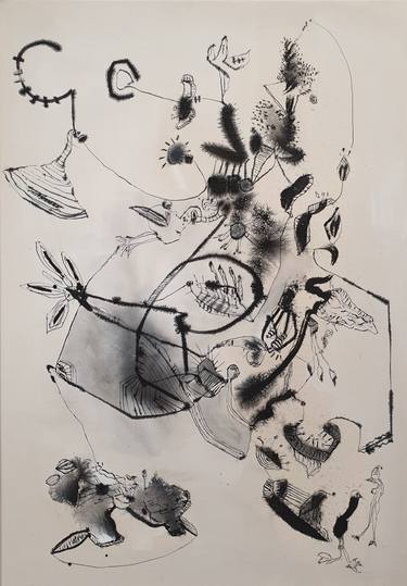 Original Abstract Drawing by Sylvia Von Bernstorff