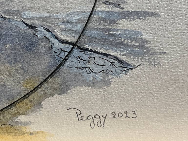 Original Impressionism Beach Painting by Peggy Scholte