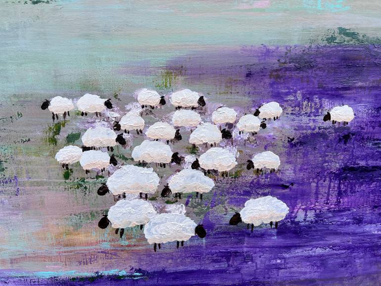 Original Abstract Expressionism Landscape Painting by Peggy Scholte