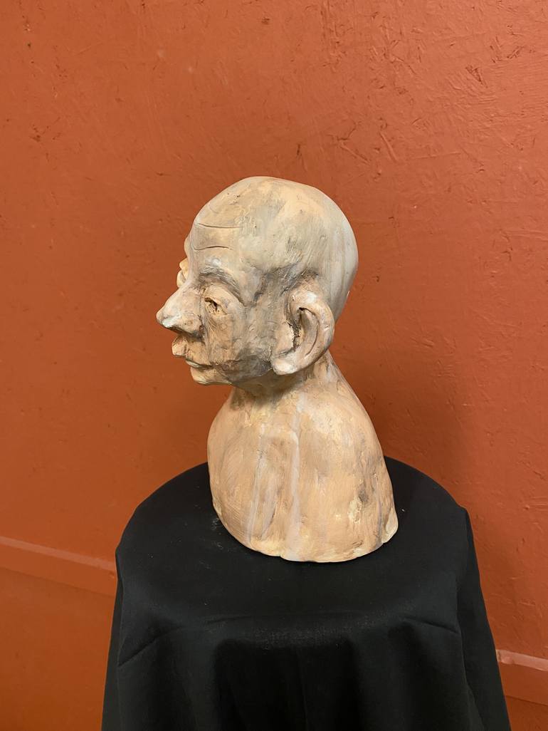 Original Figurative Portrait Sculpture by Peggy Scholte