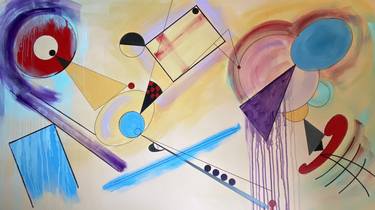 Original Abstract Geometric Paintings by Peggy Scholte