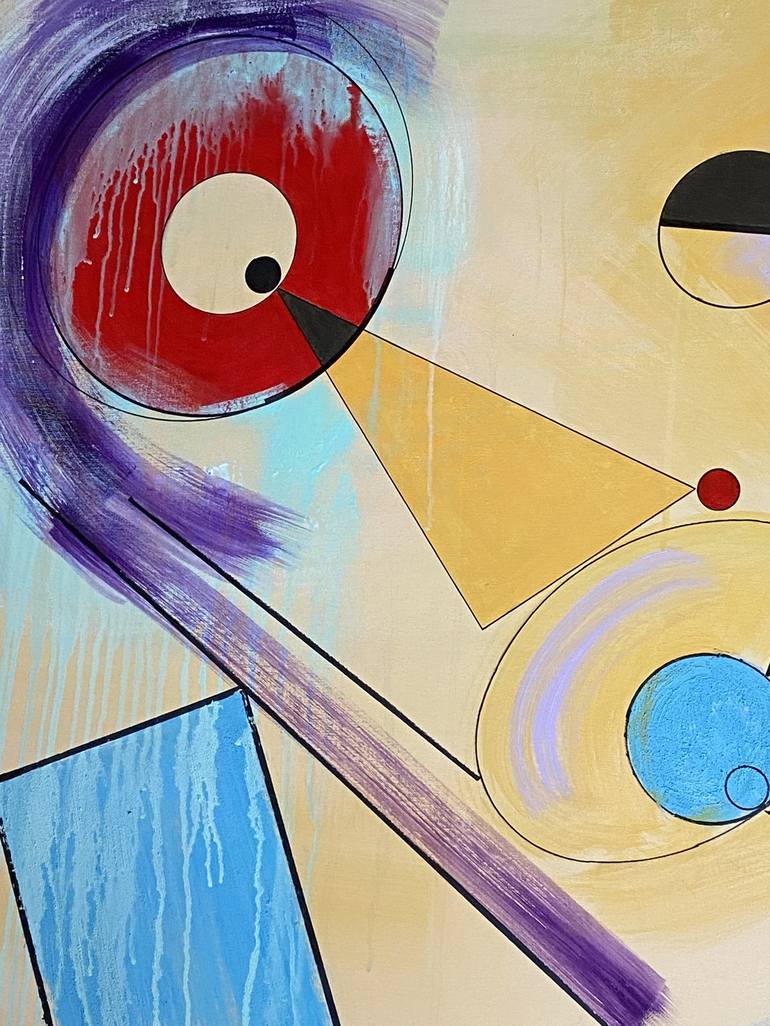 Original Geometric Painting by Peggy Scholte