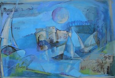 Original Conceptual Sailboat Paintings by Rosachiara Carletto