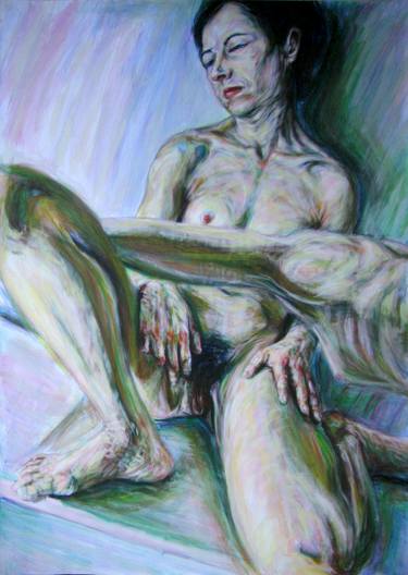 Original Expressionism Nude Painting by Marco Macedo