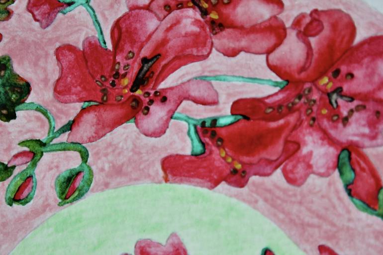 Original Illustration Floral Painting by Freya Laetitia Stinton