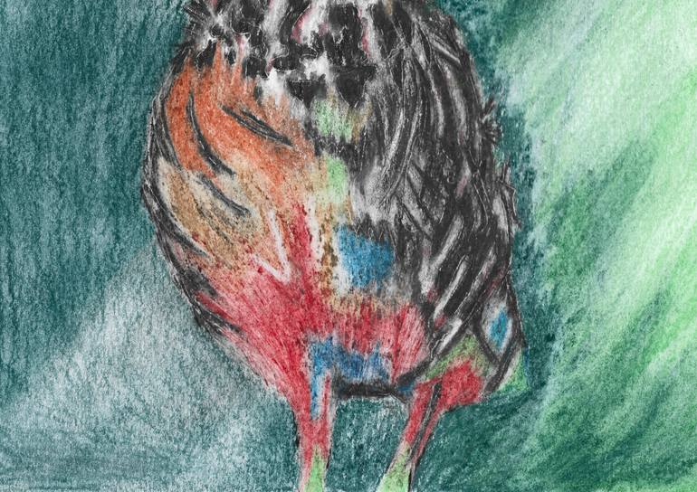 Original Abstract Expressionism Animal Drawing by Freya Laetitia Stinton