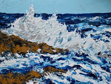 Original Abstract Seascape Paintings by Freya Laetitia Stinton