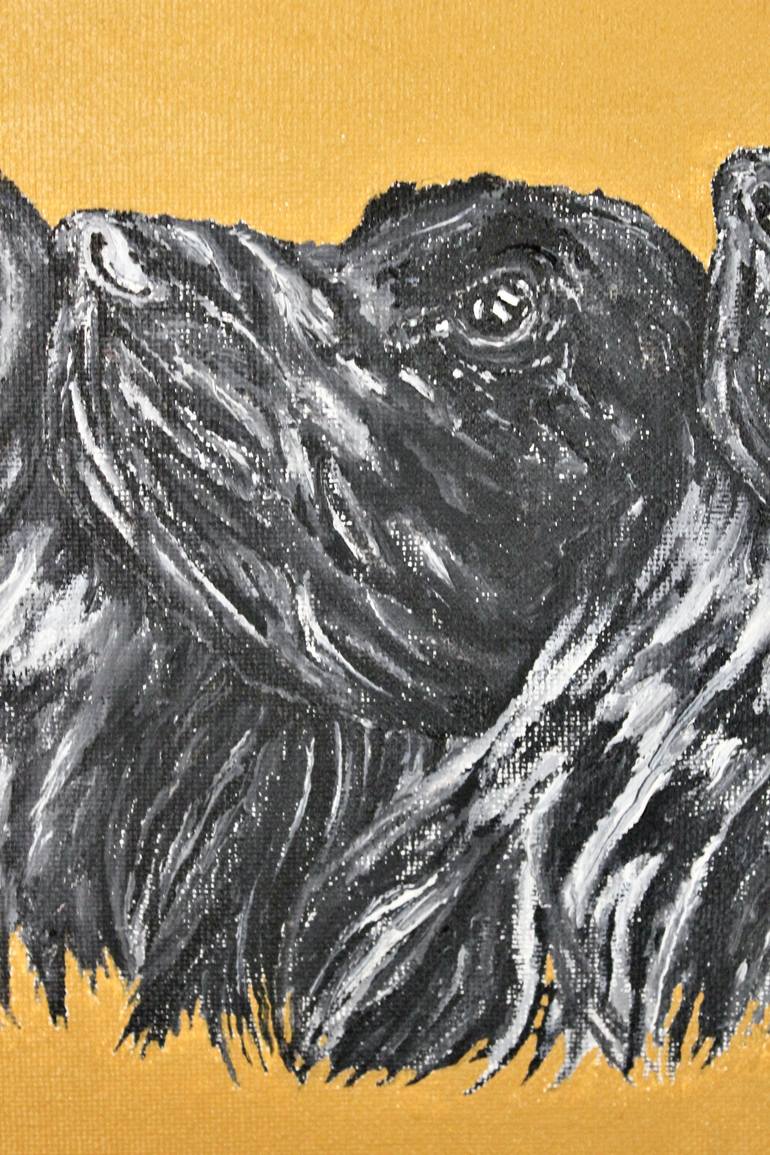 Original Illustration Dogs Painting by Freya Laetitia Stinton