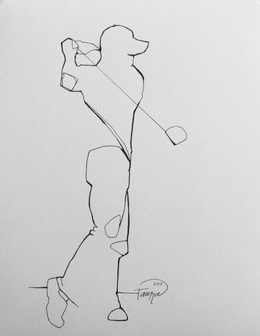 Original Abstract Sport Drawings by Tawna Allred