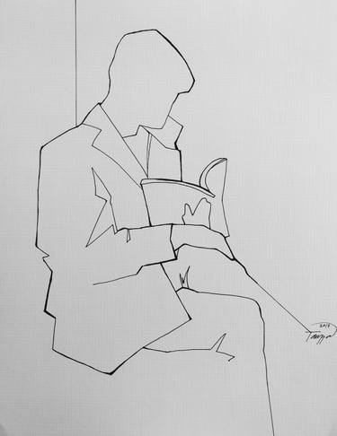 Original Abstract Men Drawings by Tawna Allred