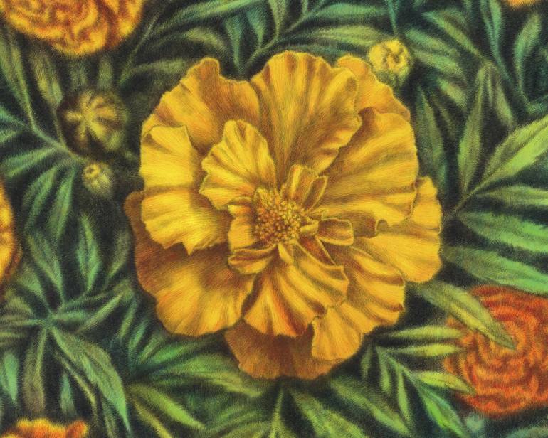 Original Conceptual Floral Painting by Hideyuki Sobue