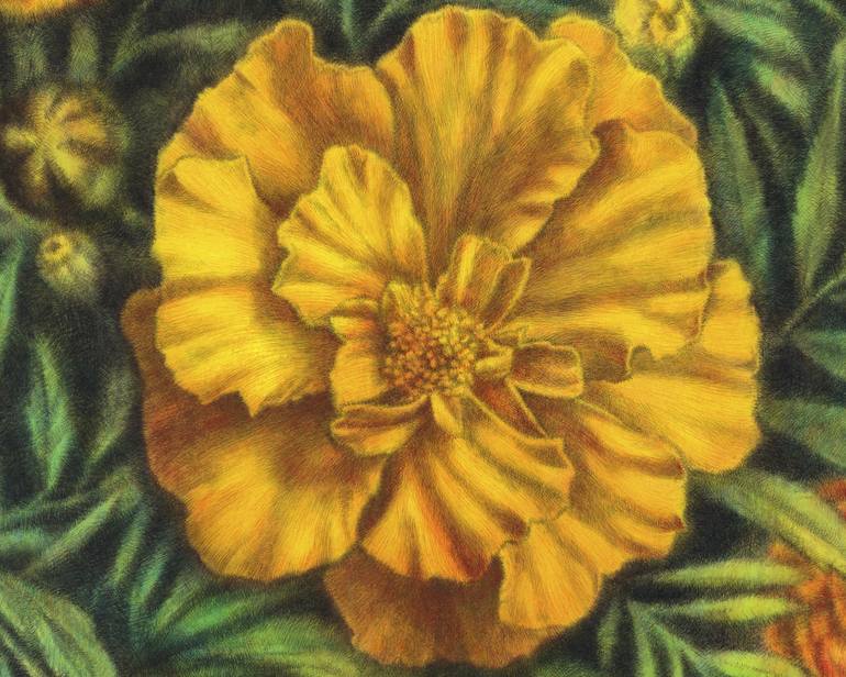 Original Conceptual Floral Painting by Hideyuki Sobue