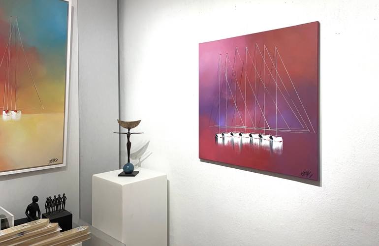 Original Figurative Boat Painting by Olivier Messas