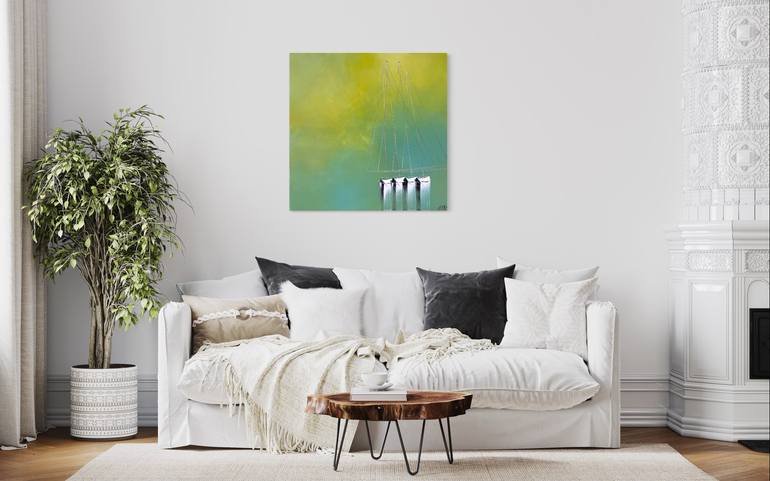 Original Figurative Boat Painting by Olivier Messas