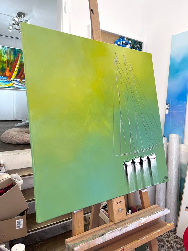 Original Figurative Boat Painting by Olivier Messas