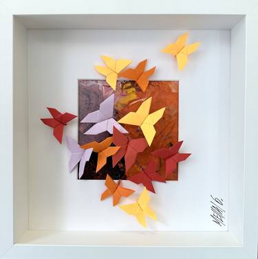 Original Cubism Floral Collage by Olivier Messas