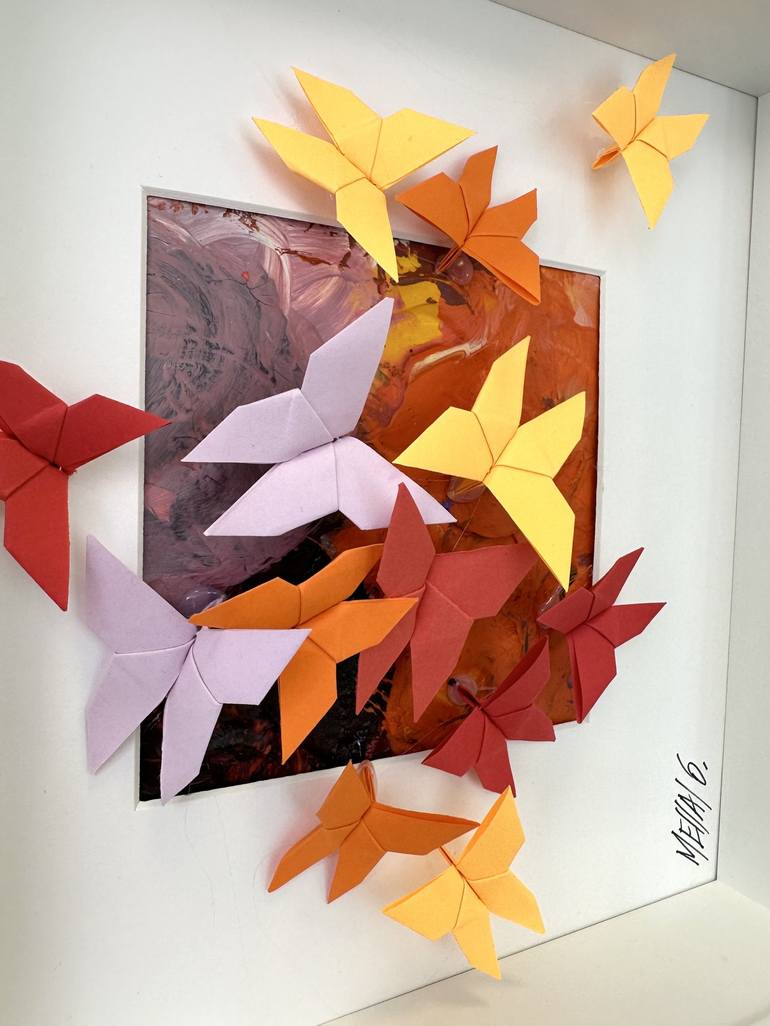 Original Cubism Floral Collage by Olivier Messas