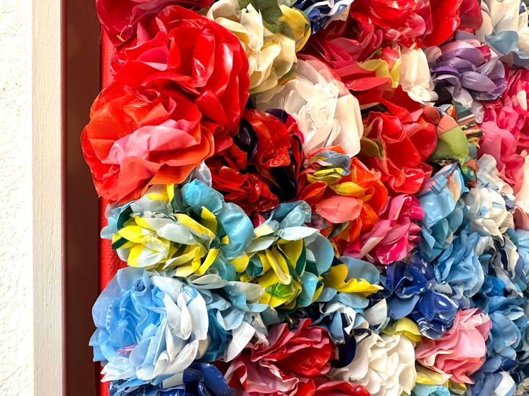 Original Abstract Floral Collage by Olivier Messas