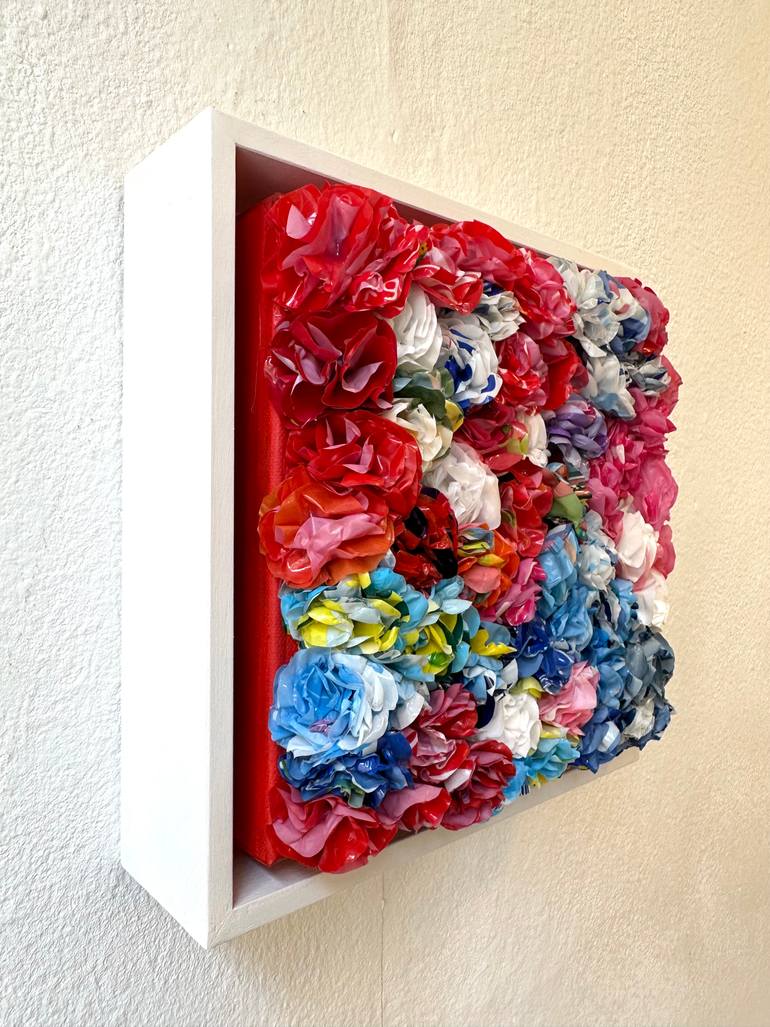 Original Abstract Floral Collage by Olivier Messas