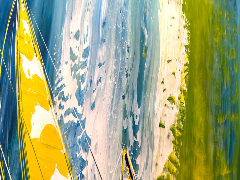 Original Figurative Boat Painting by Olivier Messas