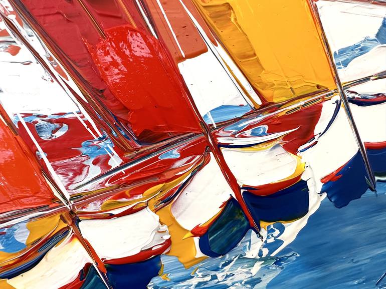 Original Sailboat Painting by Olivier Messas