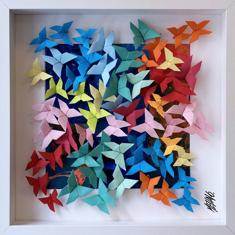 Original Pop Art Geometric Collage by Olivier Messas