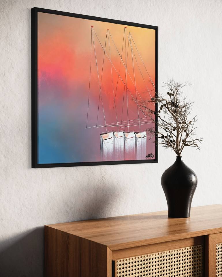 Original Figurative Boat Painting by Olivier Messas