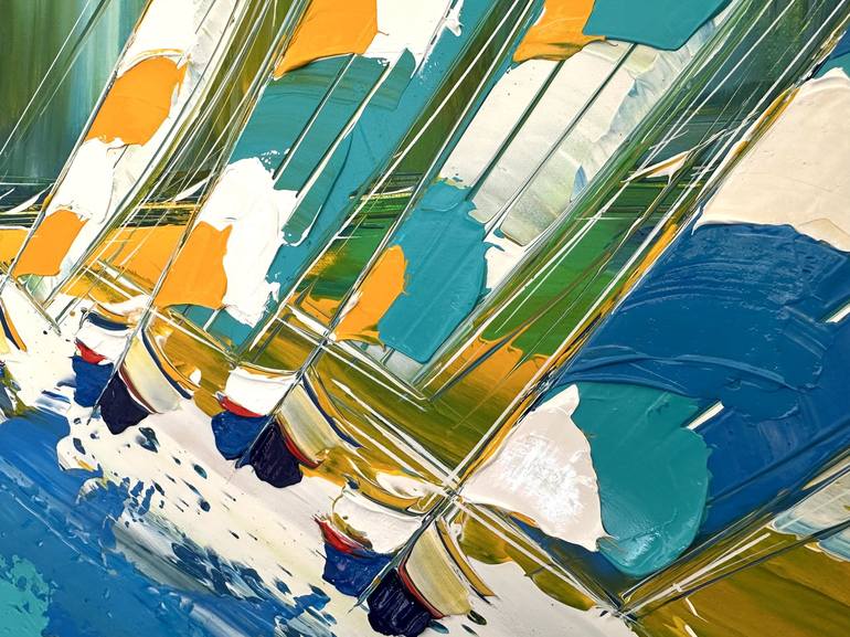 Original Sailboat Painting by Olivier Messas