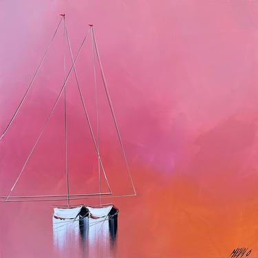 Print of Sailboat Paintings by Olivier Messas