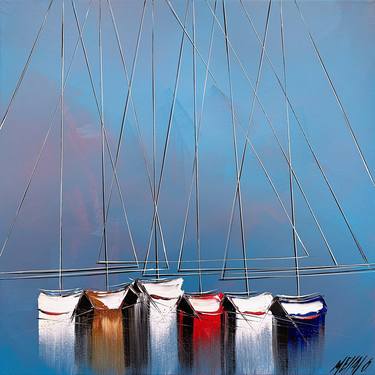 Print of Fine Art Sailboat Paintings by Olivier Messas