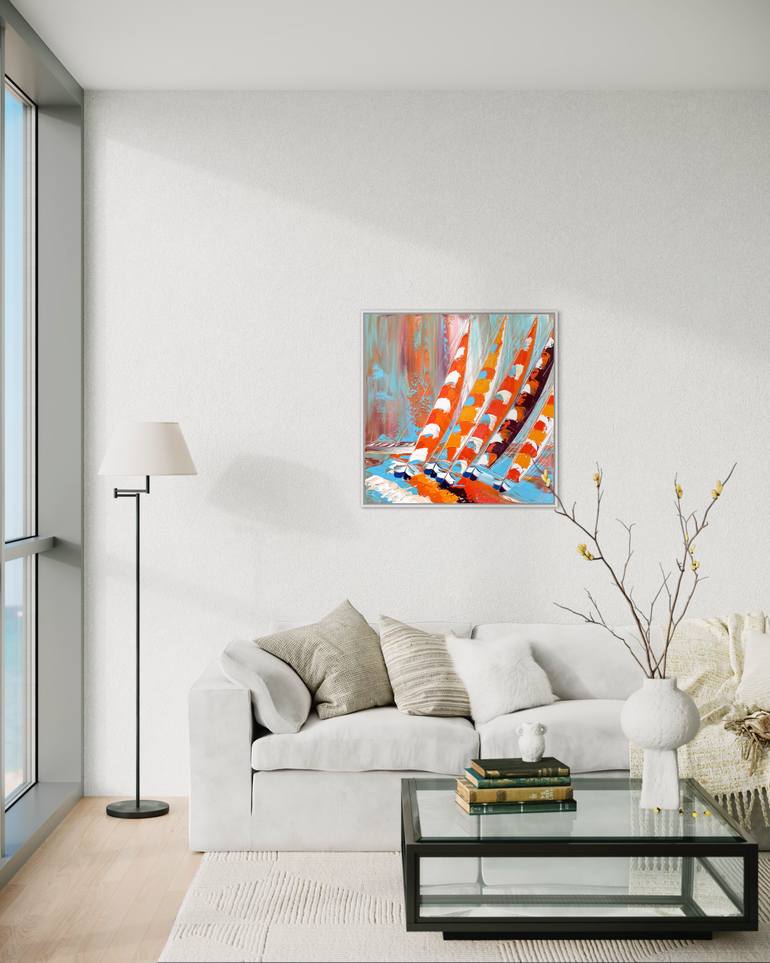 Original Figurative Boat Painting by Olivier Messas