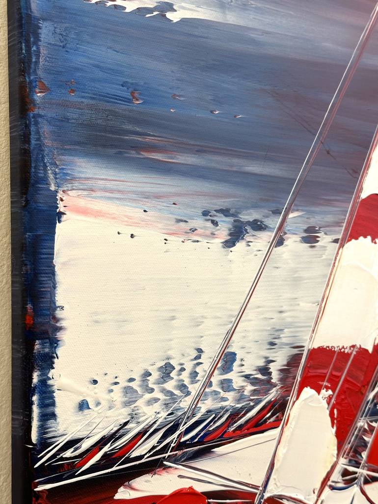 Original Sailboat Painting by Olivier Messas