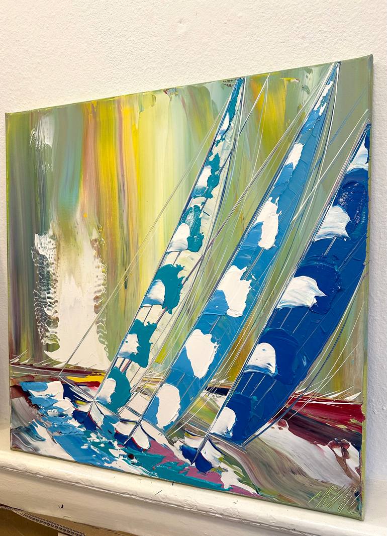 Original Figurative Boat Painting by Olivier Messas
