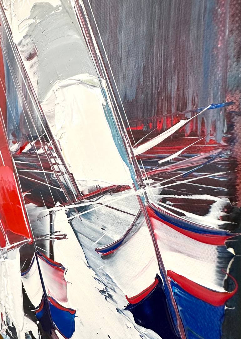 Original Figurative Boat Painting by Olivier Messas