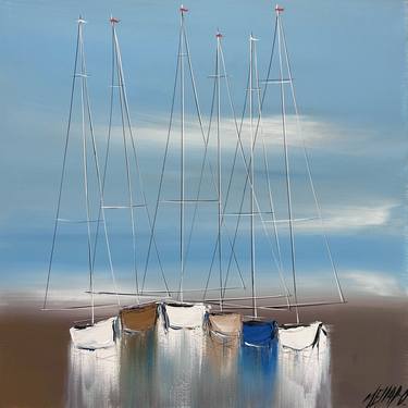 Original Fine Art Sailboat Paintings by Olivier Messas