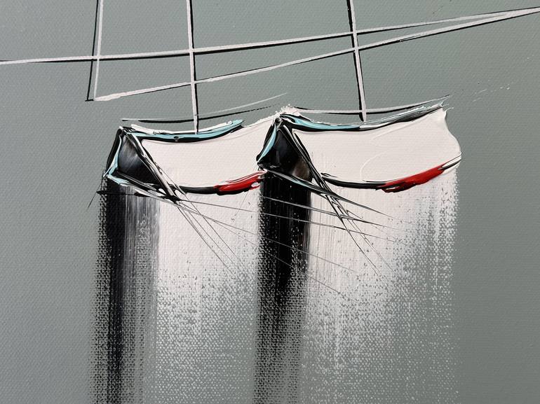 Original Figurative Sailboat Painting by Olivier Messas