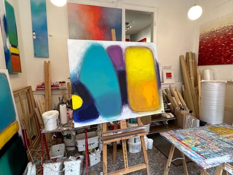 Original Fine Art Abstract Painting by Olivier Messas