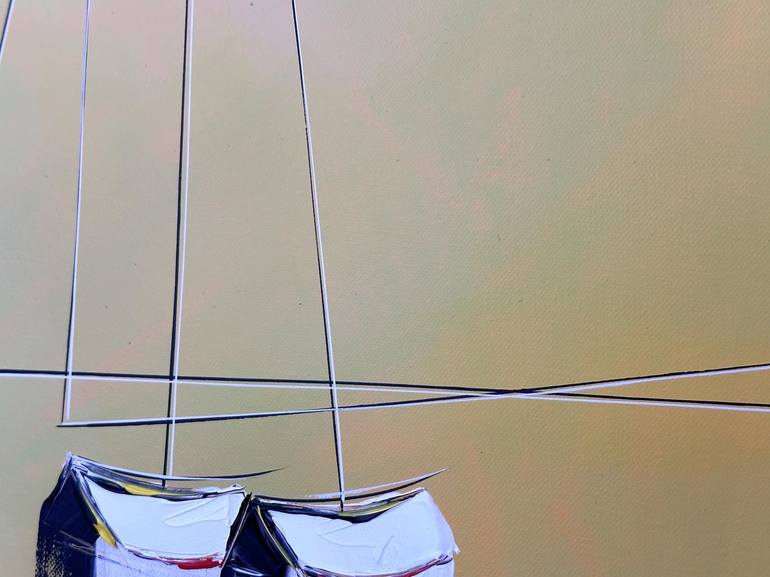 Original Figurative Sailboat Painting by Olivier Messas