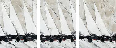 Original Abstract Expressionism Sailboat Paintings by Olivier Messas