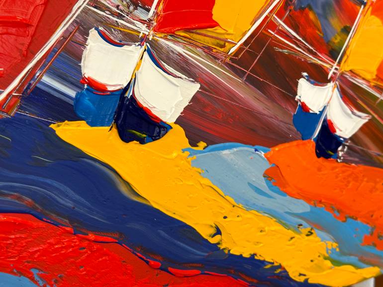 Original Abstract Expressionism Seascape Painting by Olivier Messas