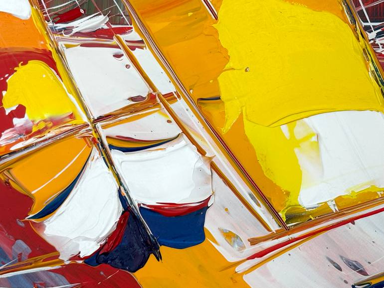 Original Fine Art Sailboat Painting by Olivier Messas