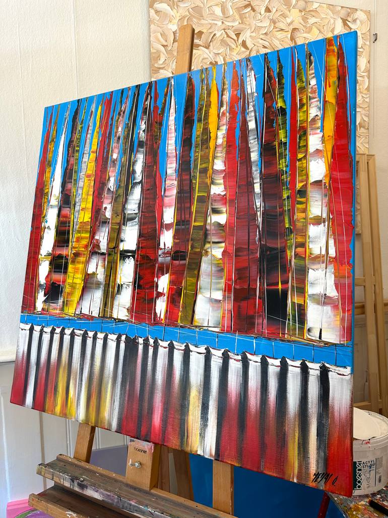 Original Fine Art Boat Painting by Olivier Messas