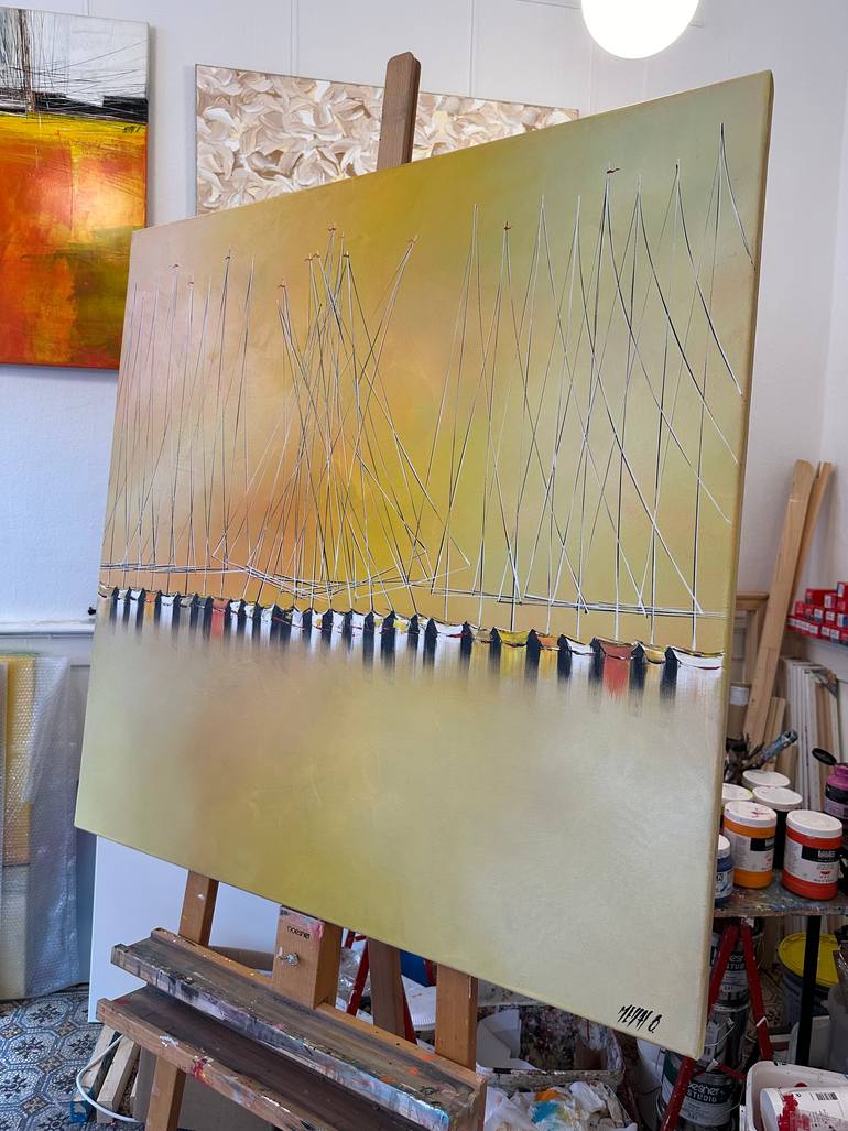 Original Abstract Seascape Painting by Olivier Messas